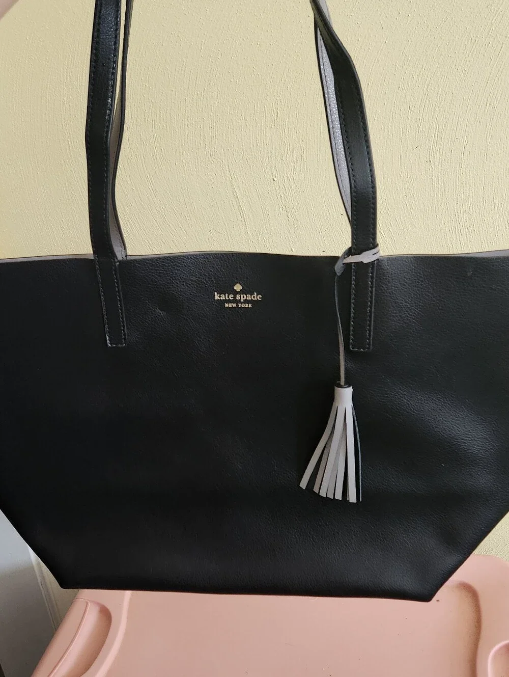kate spade Gray Leather Tote Bag